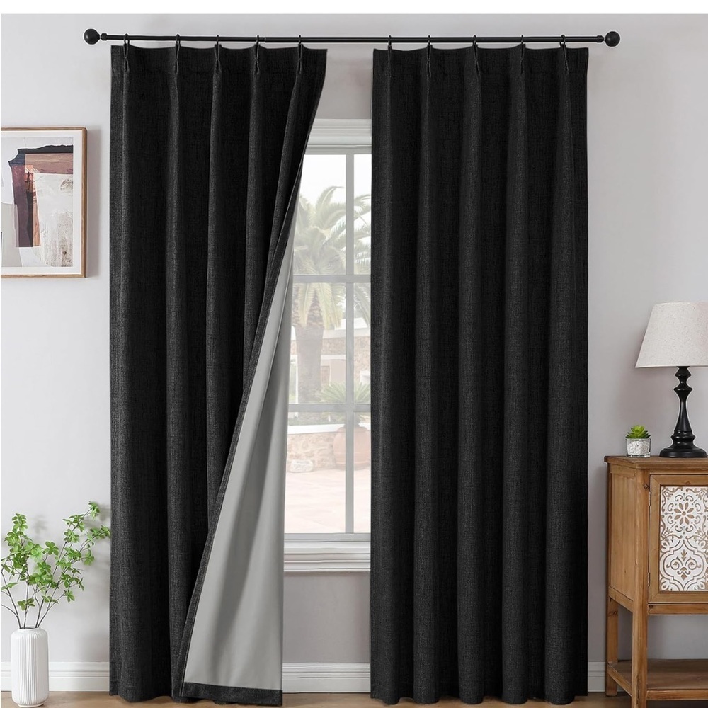 Joy Deco Black Blackout Curtains